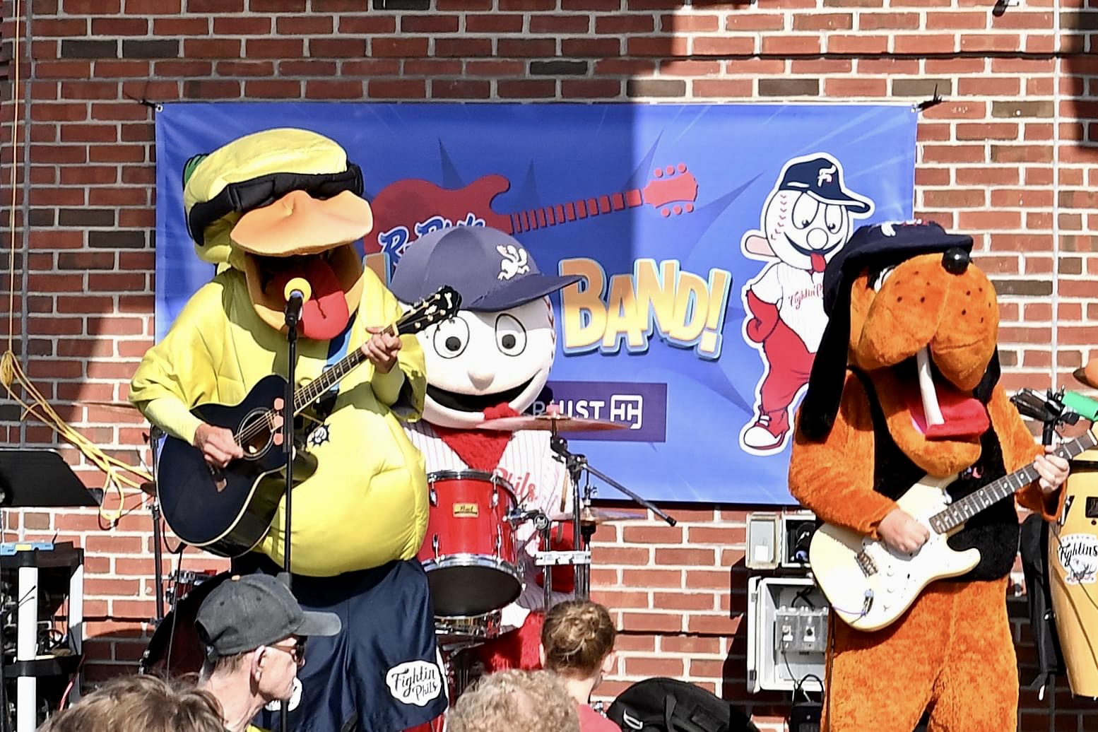 R-Phils Mascot Band entering Berks Rock & Roll Hall of Fame