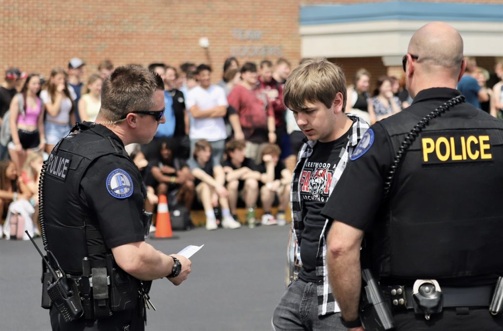 Students participate in mock crash demonstration at Fleetwood High School