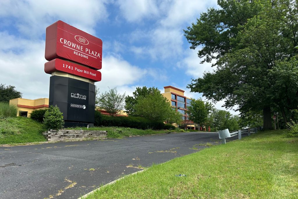 The former Crowne Plaza hotel in Wyomissing has been shuttered for three years.