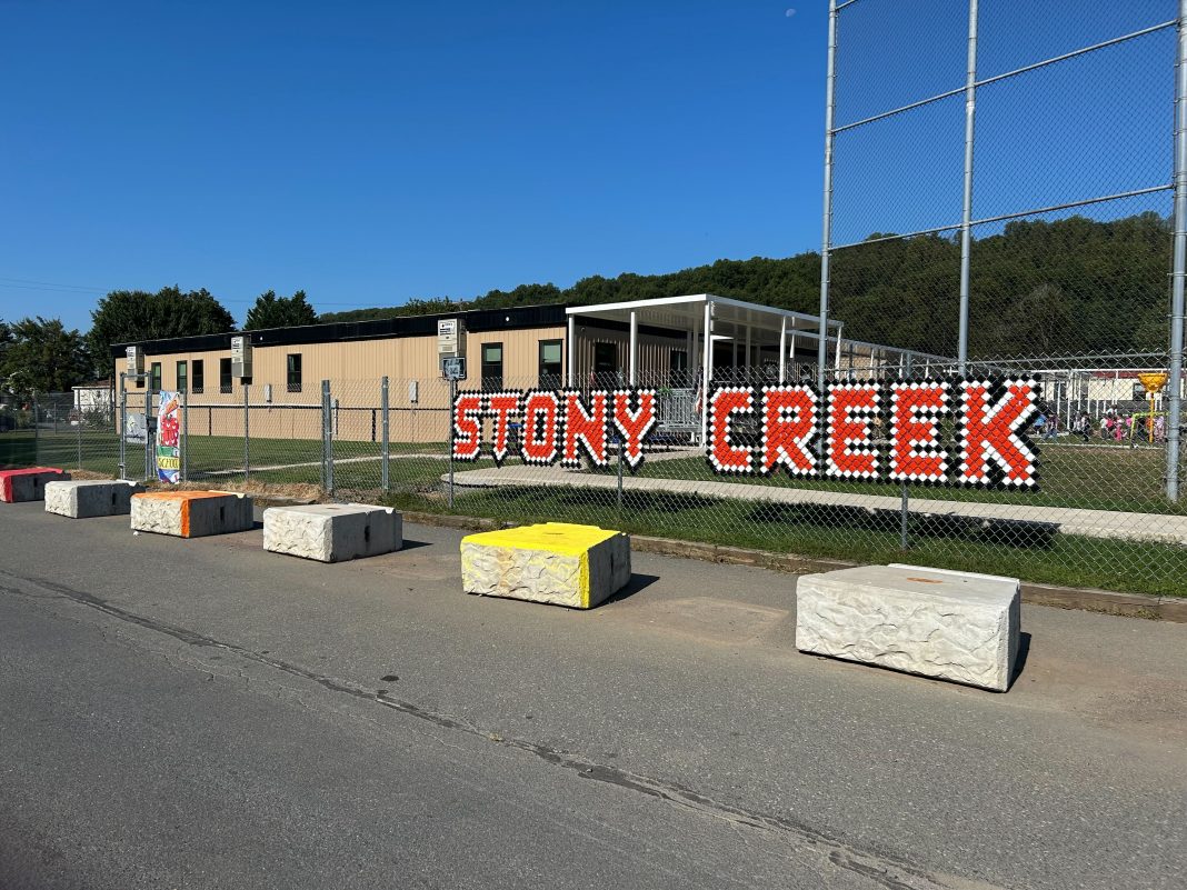 Modular elementary school classrooms in Antietam School District near where a new elementary school will be built.