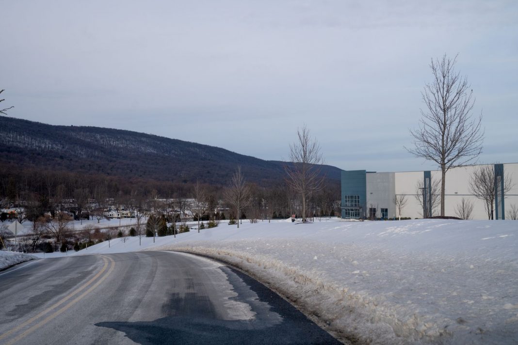 The warehouse at 3501 Mountain Road in Upper Bern Township that the Trump admin purchased for an ICE detention facility.