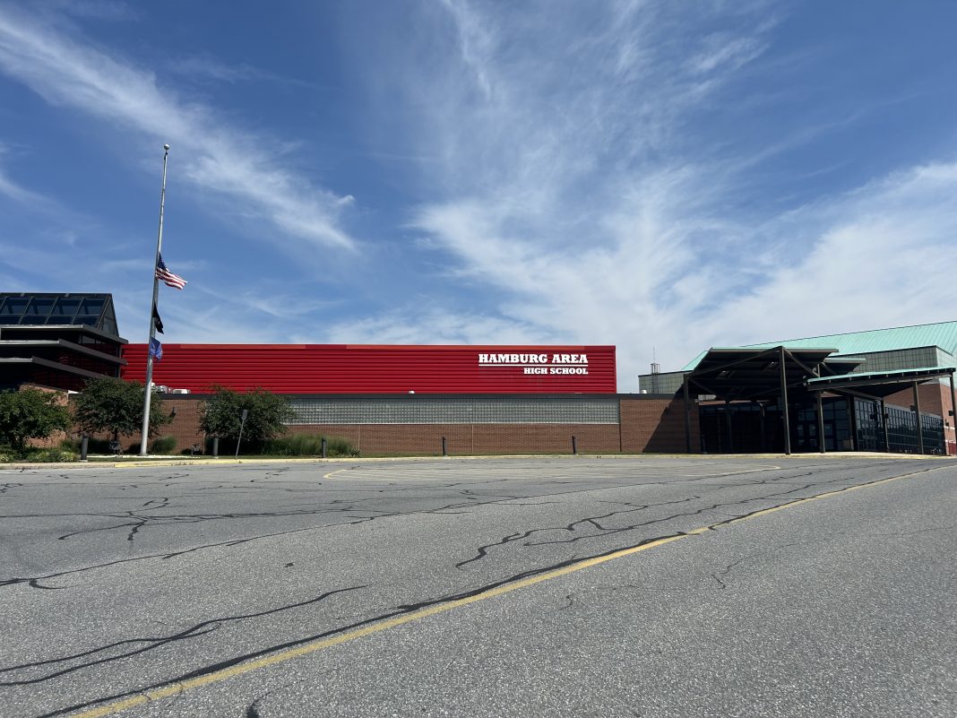 The exterior of Hamburg Area High School.