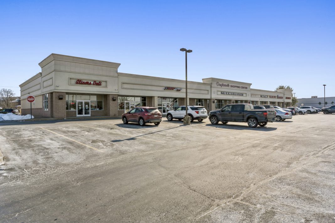Strip mall in Douglassville, Pennsylvania.
